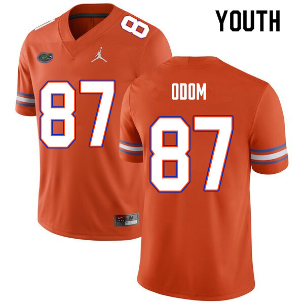 Youth #87 Jonathan Odom Florida Gators College Football Jerseys Sale-Orange
